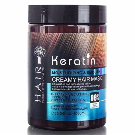 ماسک مو کراتین کرمی 1000 میل بدون سولفات و پارابن HAIR