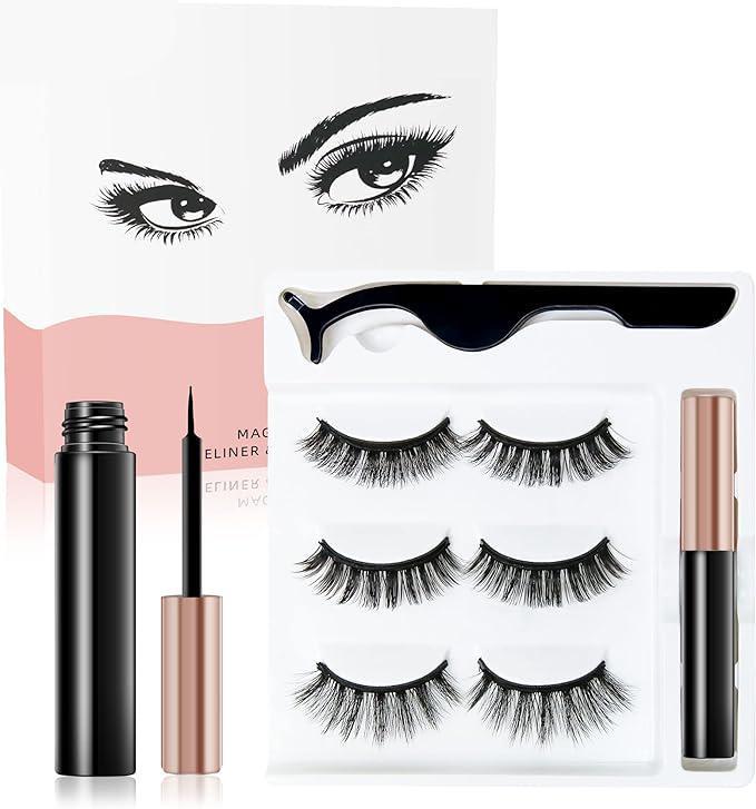 خرید مژه مگنتی و خط چشم مگنتی به همراه اپلیکاتور پک 6 عددی Lashes