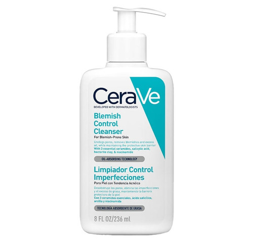 ژل شستشو ضد لک سراوی CeraVe مدل Blemish Control حاوی سالیسیلیک اسید حجم 236 میل