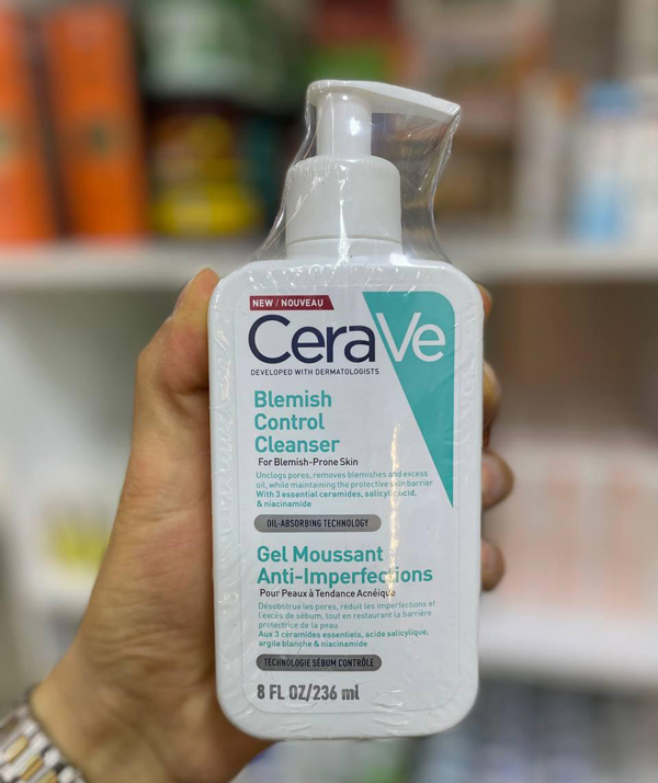 ژل شستشو ضد لک سراوی CeraVe مدل Blemish Control حاوی سالیسیلیک اسید حجم 236 میل