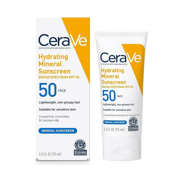 کرم ضد آفتاب بی رنگ مینرال سراوی CeraVe spf50