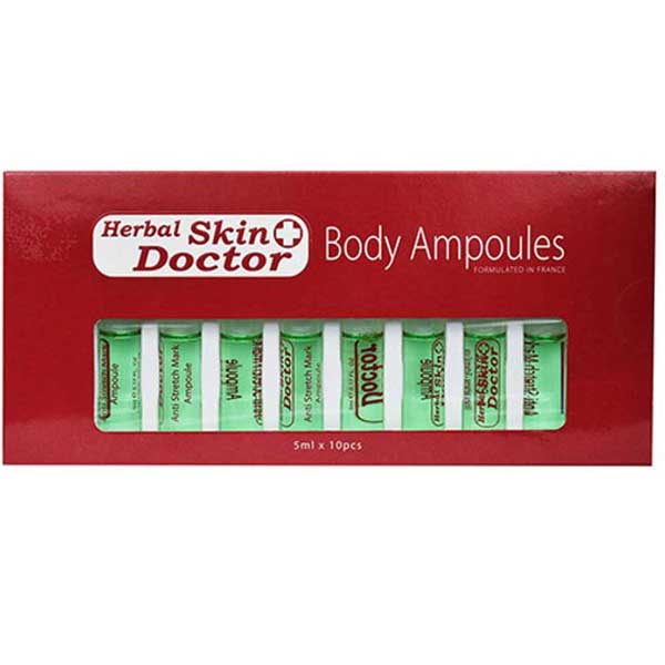 ویال مالشی آمپولی رفع ترک پوستی دکتر اسکین Body Ampoules بسته 10 عددی