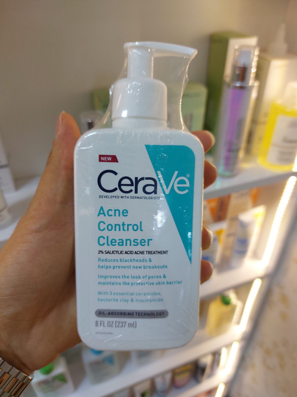 ژل شستشو ضد جوش و آکنه سراوی CeraVe مدل Acne Control حاوی 2% سالیسیلیک اسید