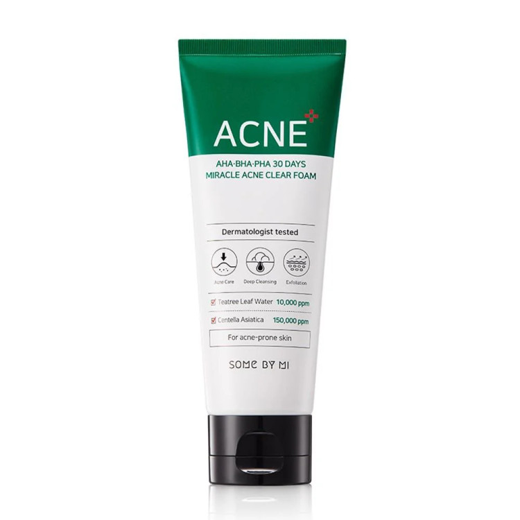 فوم شستشو آکنه و ضد جوش سام بای می SOME BY MI ACNE حجم ۱۰۰ میلی لیتر